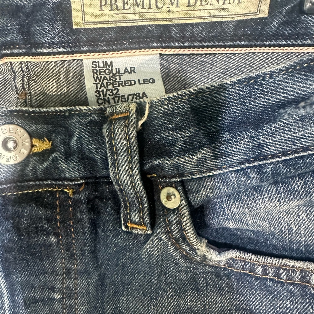 H&M selvedge denim Relaxed Fit Jeans with Distressed Details - Picture 5 of 5